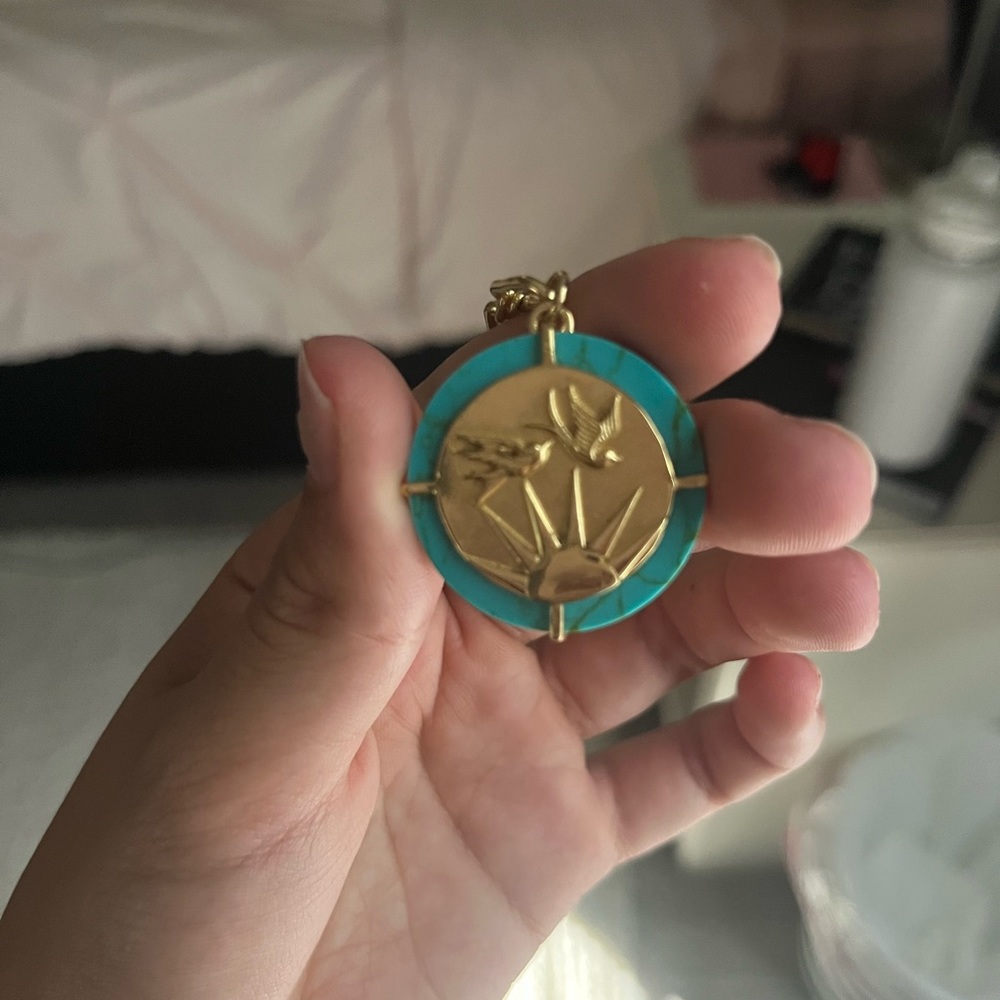 blue/ gold necklace